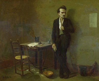 Henri Rochefort (1831-1913) i Mazas fengsel, 1871 av Armand Desire Gautier