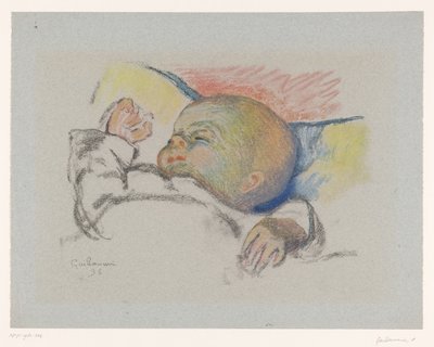 sovende baby av Armand Guillaumin