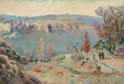 Valley of the Sédelle ved Pont Charraud: White Frost av Armand Guillaumin