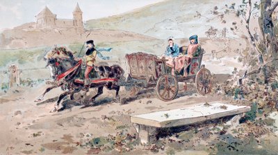 16th Century Horse Drawn Open Carriage av Armand Jean Heins