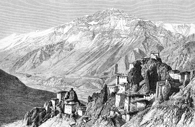 Dankar, Lahul og Spiti, India, 1895. av Armand Kohl