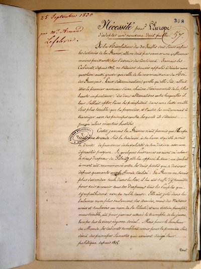 Memorandum om nødvendigheten av at Europa vedtar en ny offentlig lov av Armand Lefebvre