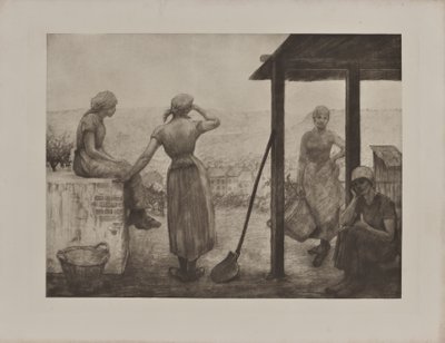 Kvinner gruvearbeidere (trykk) av Armand Rassenfosse