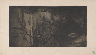 Decoration de Bretagne - Bretonnes au Bord de la Mer (Bretonsk dekorasjon - Bretonske kvinner ved havet) ca. 1894 (etsing, akvatint og sukkerløft-akvatint) av Armand Séguin