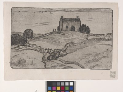 La Maison Du Pendu (The House Of The Hanged Man) (radering) av Armand Séguin