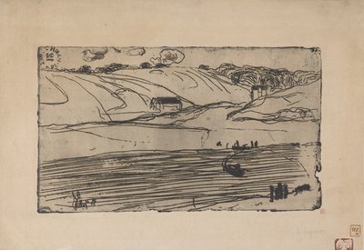 La Peche (Fiske) 1893 (etsing og rulett) av Armand Séguin