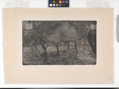 Les Pommiers (Epletrærne) (etsing, akvatint og tørrnipp) av Armand Séguin