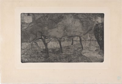 Les Pommiers (Epletrærne) 1893 (etsing, akvatint og tørrnipp) av Armand Séguin