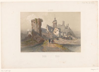 Utsikt over Sonnenberg nær Wiesbaden Sonnenberg près Wiesbaden (tittel på objekt) Utsikt langs Rhinen (serietittel) Le Rhin (serietittel på objekt) av Armand Theophile Cassagne