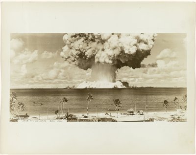 Atombombetest under operasjon Crossroads Atomic test kalt "Baker Test" under Operation Crossroads på Bikini Atoll i Sør-Stillehavet Bikinitatoll (tittel på objekt) av Army Navy Task Force One