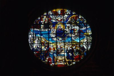 The Assumption of the Virgin (farget glass) av Arnao de Flandres