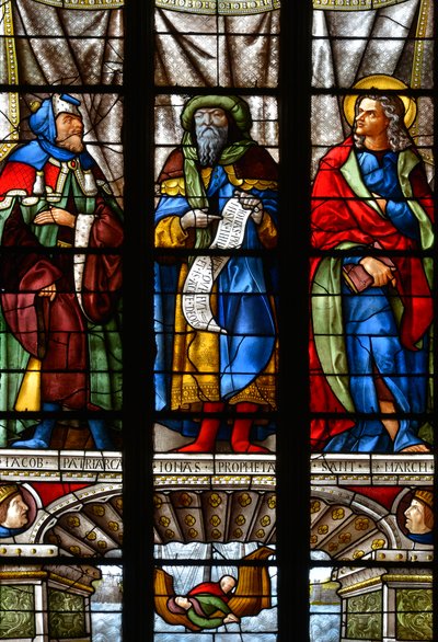 Jacob, Jonas og Saint Mark - Glassmalerier i kapellet til Saint Anne, Arnaud de Moles (1470-1520) ferdigstilt i 1513 - Cathedrale Sainte Marie d
