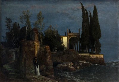 Villa ved havet, ca. 1877 (olje på lerret) av Arnold Bocklin