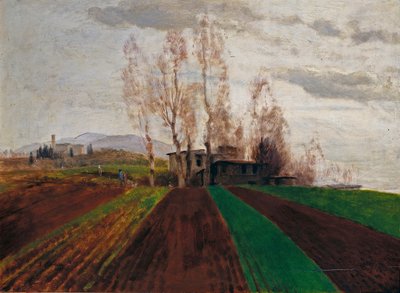 Åkrer tidlig på våren (ufullført) av Arnold Böcklin