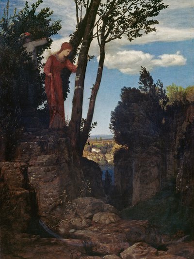 Et landskap som gjenspeiler omgivelsene rundt Firenze av Arnold Böcklin