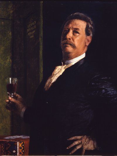 Selvportrett med vinglasset av Arnold Böcklin