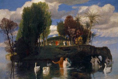 The Island of the Living, 1888 (olje på mahognitre) av Arnold Böcklin