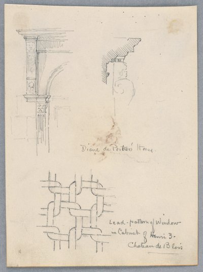 Arkitektoniske detaljer Fra huset til Diane de Poitiers av Arnold William Brunner