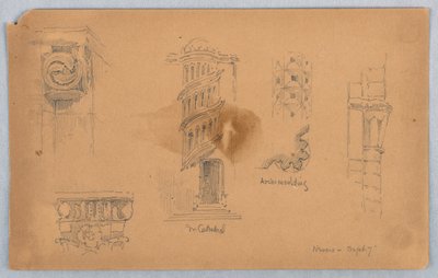 Arkitektoniske detaljer på Nevers av Arnold William Brunner