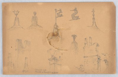 Arkitektoniske detaljer fra Bourges av Arnold William Brunner