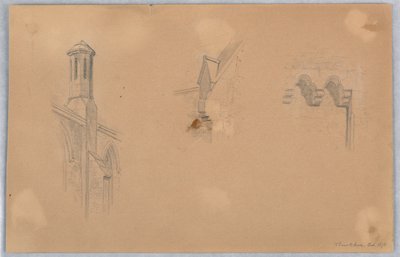 Arkitektoniske detaljer fra kirken i Brookline av Arnold William Brunner