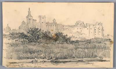 Chateau de Papes, Avignon av Arnold William Brunner