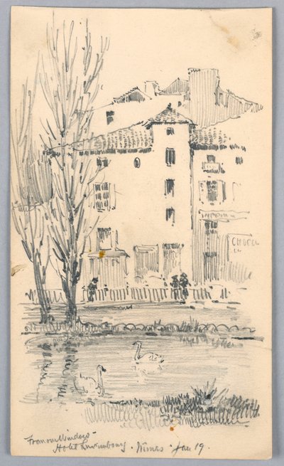Hotel Luxembourg, Nîmes – fra vinduet vårt av Arnold William Brunner