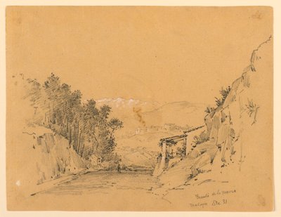 Fjellpass og landsby av Arnold William Brunner