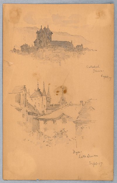 Nyon, katedralen i Genève av Arnold William Brunner