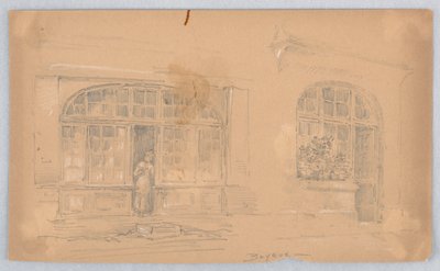 Skisse i Bayeux av Arnold William Brunner