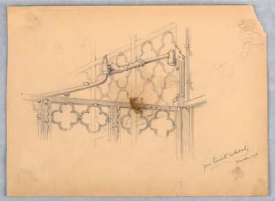 Studie av et hengsel fra Orvieto-katedralen av Arnold William Brunner