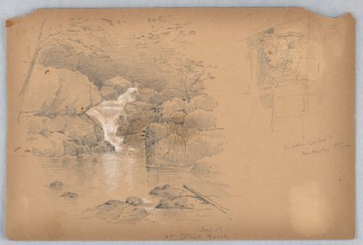 To skisser, Corbel og Waterfall av Arnold William Brunner
