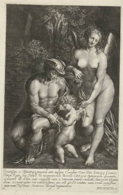 Merkur og Venus lærer Amor av Arnold de Jode