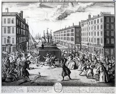 The View and Humors of Billingsgate, 1736 av Arnold van Haecken