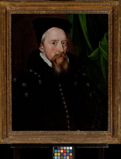 William Cecil, Lord Burghley (1520-1598), ca. 1575 (olje på panel) av Arnold von (by or after) Brounckhorst