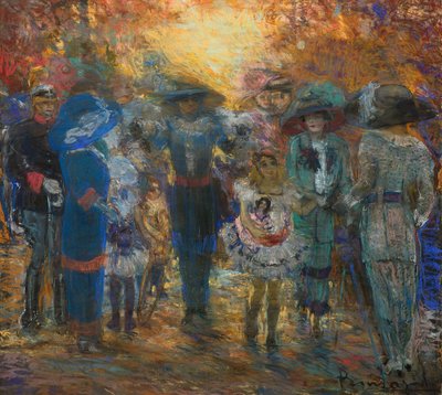 Mondanity, ca. 1911 (blandet media på papir) av Aroldo Bonzagni