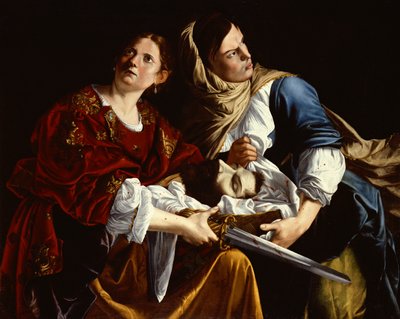 Judith og hennes tjenestepike med hodet av Holofernes (olje på lerret) av Artemisia Gentileschi