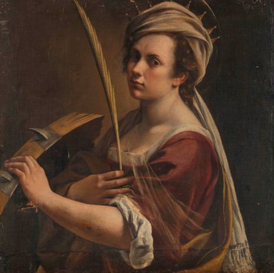 Selvportrett som den hellige Katarina av Alexandria, ca. 1616 (olje på lerret) av Artemisia Gentileschi