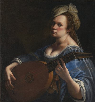 Selvportrett som lutspiller av Artemisia Gentileschi