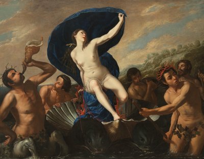 The Triumph of Galatea (olje på lerret) av Artemisia and associate Gentileschi