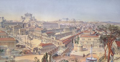 Roma som det var, restaurert etter eksisterende rester (detalj av 25183) av Arthur Ashpitel