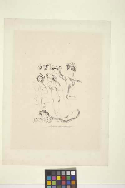 Bacchantes (litografi) av Arthur Bowen Davies