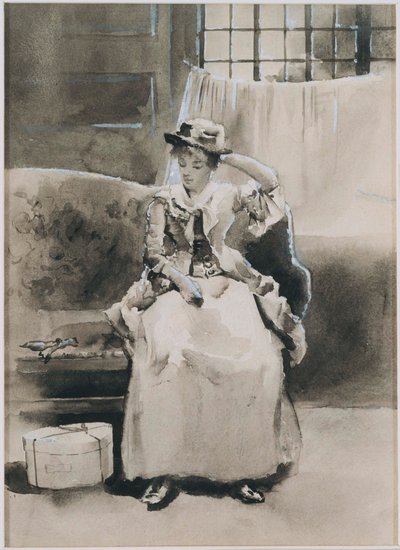 Uten tittel (sittende kvinne) av Arthur Bowen Davies