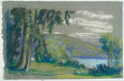 landskap fra A.B. Davies bok, utgave 3, 50 av Arthur Bowen Davies
