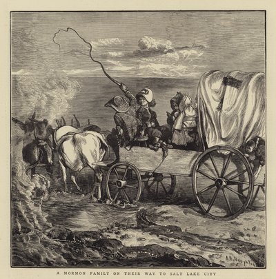 En mormonfamilie på vei til Salt Lake City av Arthur Boyd Houghton