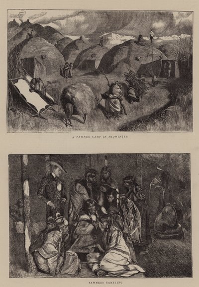 En Pawnee Camp midtvinter av Arthur Boyd Houghton