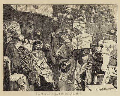 Graphic America, the Embarkation av Arthur Boyd Houghton