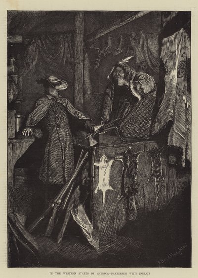 I de vestlige delstatene i Amerika, byttehandel med indianere av Arthur Boyd Houghton