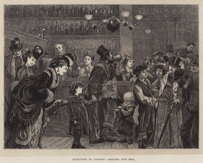 Skisser i London, før baren av Arthur Boyd Houghton