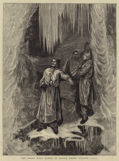 Storhertug Alexis av Russland under Niagara Falls av Arthur Boyd Houghton
